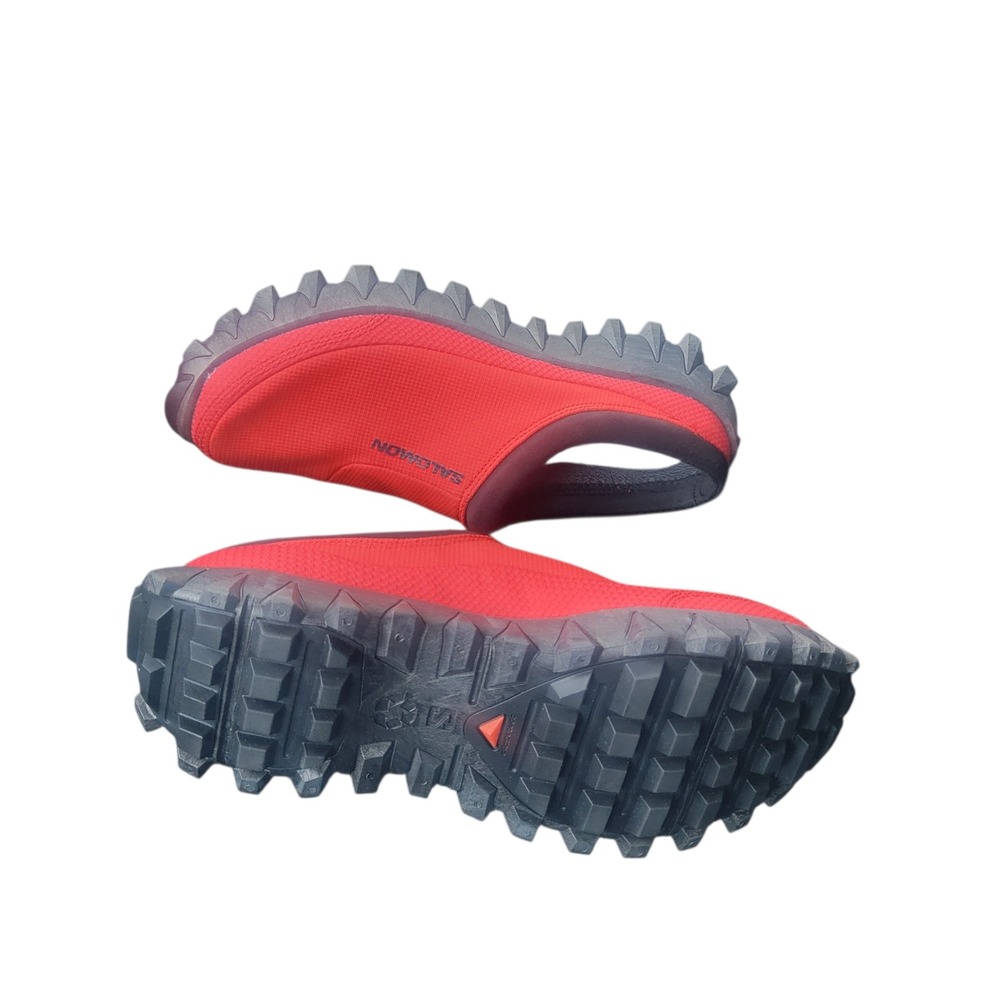 Salomon‎ RX MOC 3.0 Red Grey Mesh Recovery Slip On Mules Men 9 Women 10 475788